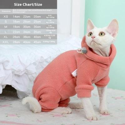Moorspet Dewen Fall Winter Cat Coat Sterilization Hairless Four Legs Belly Protection Dog Apparel Accessory