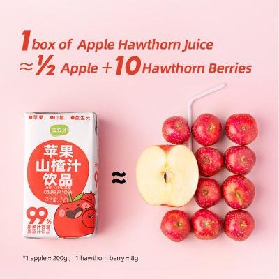 Unique flavor mixed juice beverage apple hawthorn sweet and sour convenient