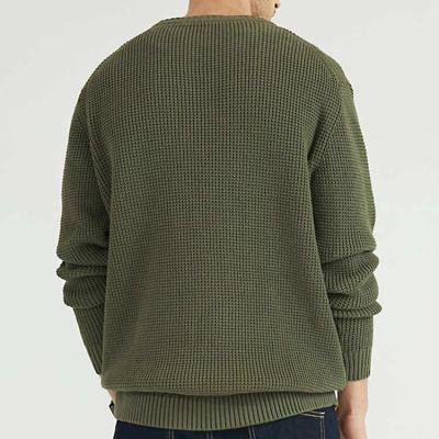100% Cotton Winter OEM Custom Men's Crewneck Pullover Sweater Plain Knit Pullover Jumpers for Men Sweater Manufacturer