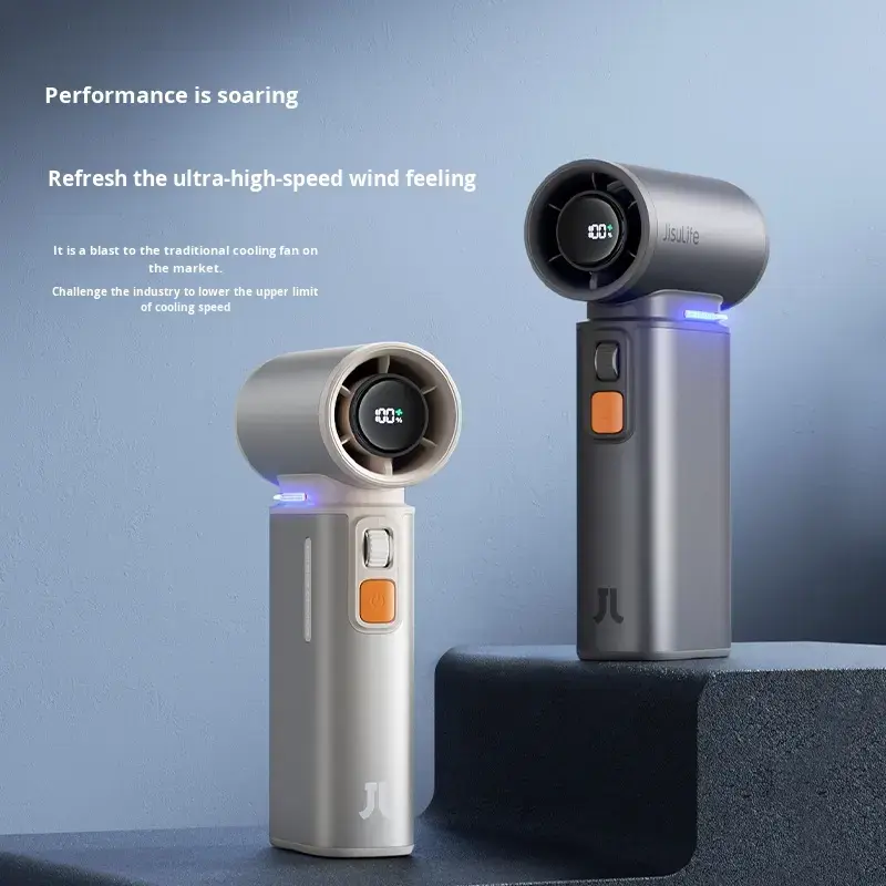 Jisu Portable Mini USB Rechargeable Fan Ultra Quiet and Handheld for Students and Dormitory Use Made of Durable Plastic